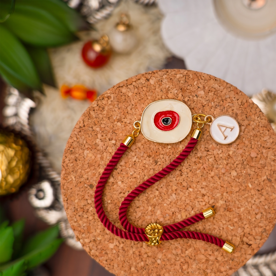 Personalized Evil Eye Rakhi Bracelet