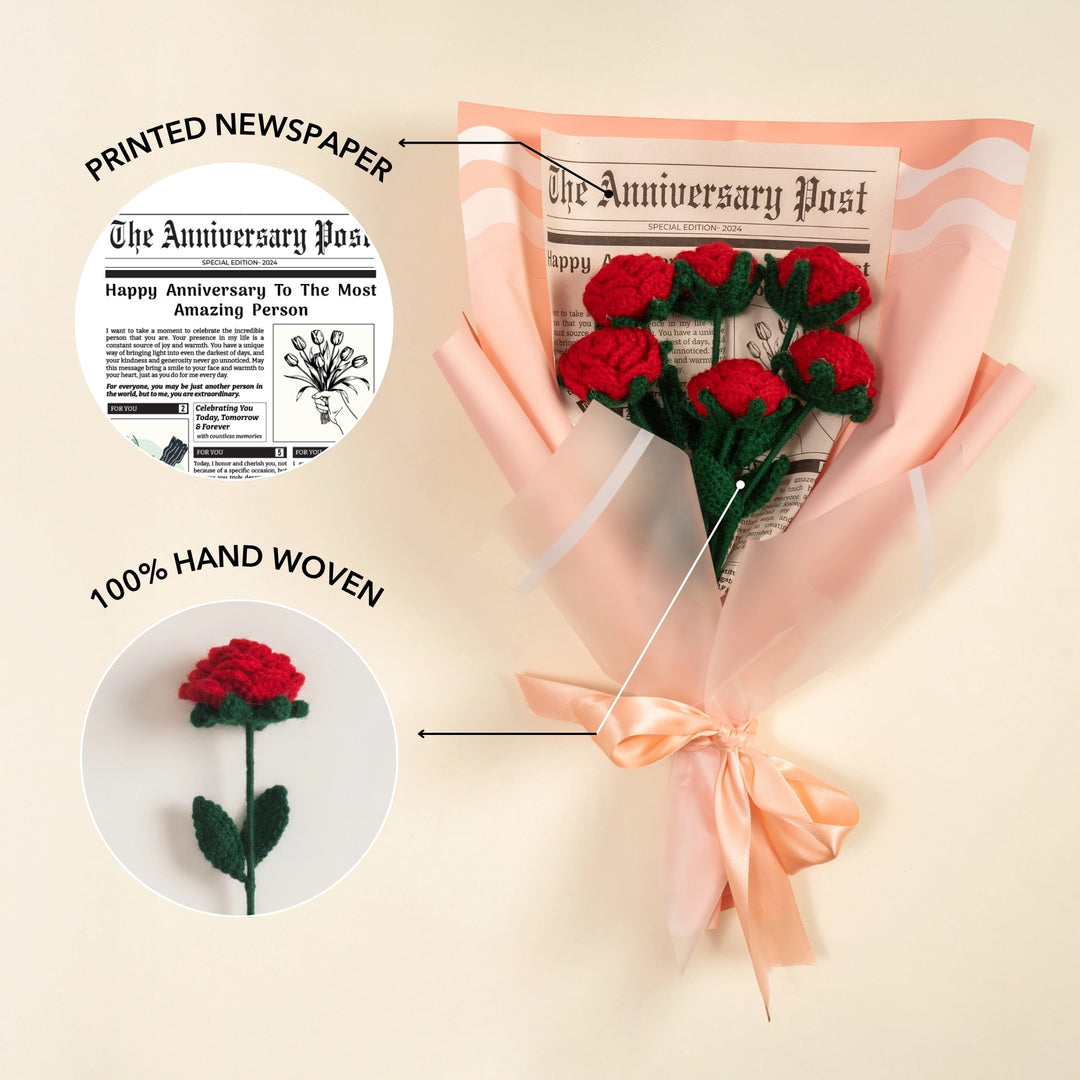 Rose Crochet Bouquet