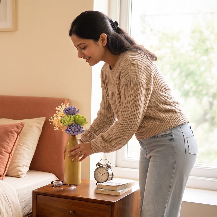 Rustic Charm Flower & Vase Combo