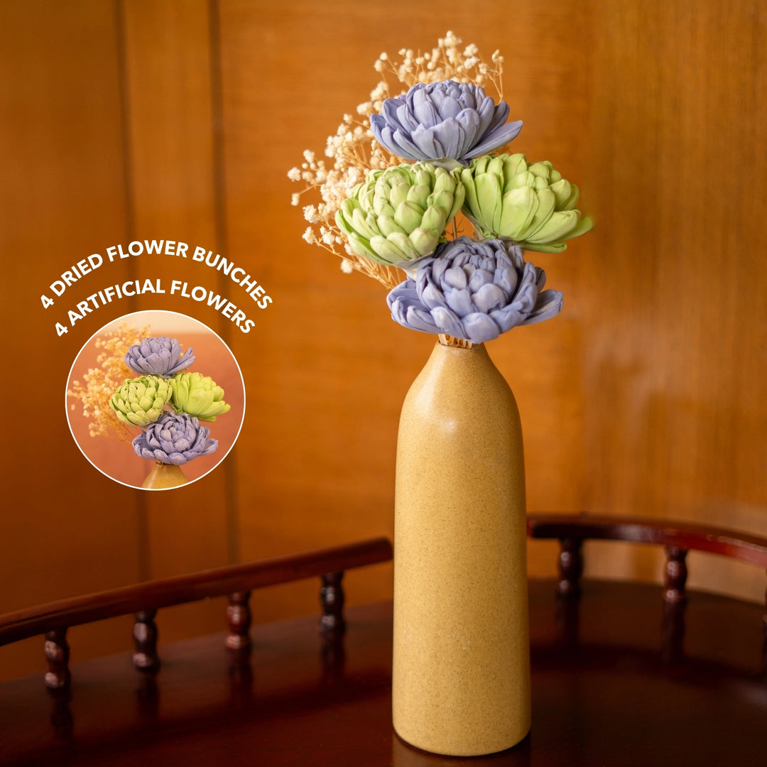 Rustic Charm Flower & Vase Combo