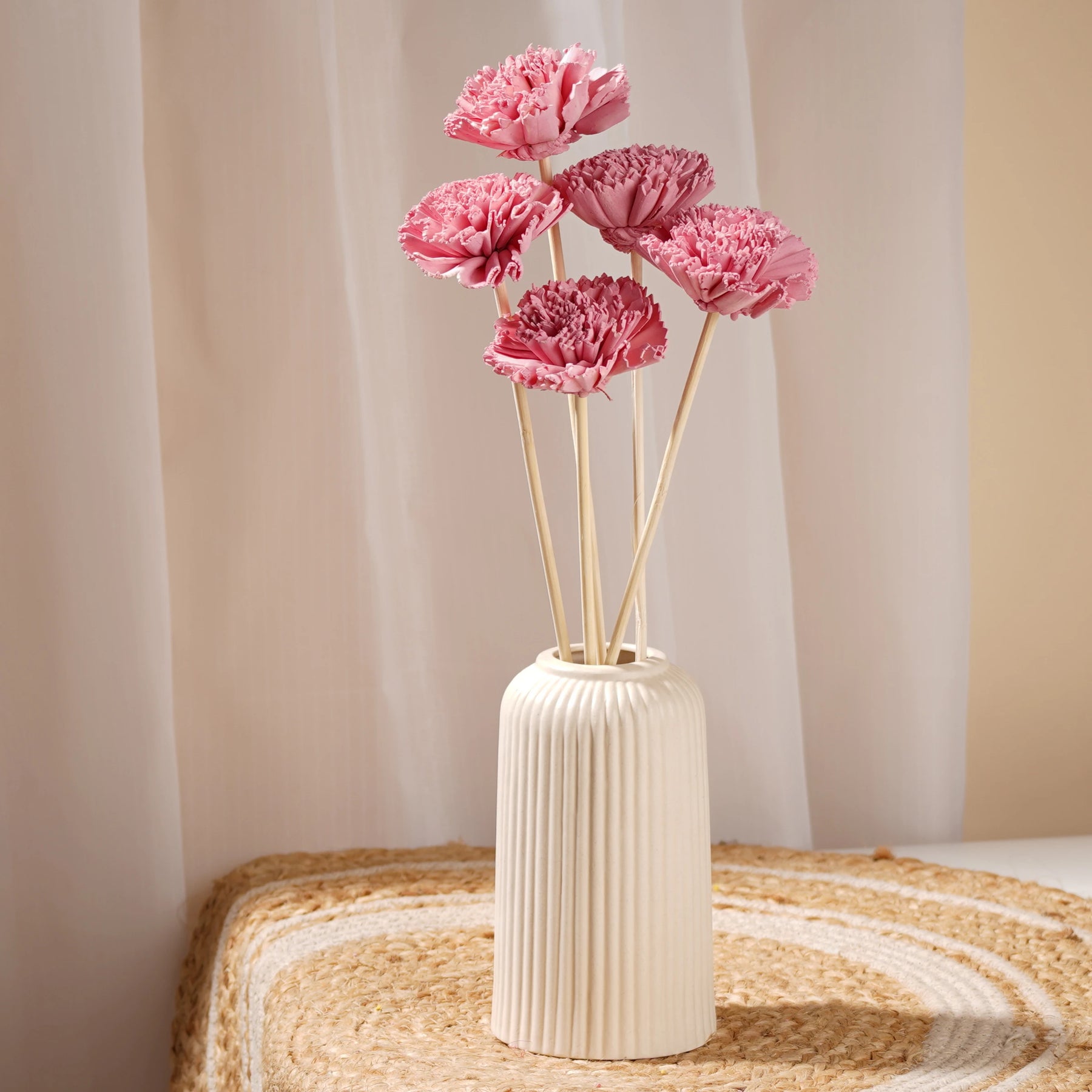 Handcrafted Sola Genda Baby Pink — Set of 5 | The Zappy Box