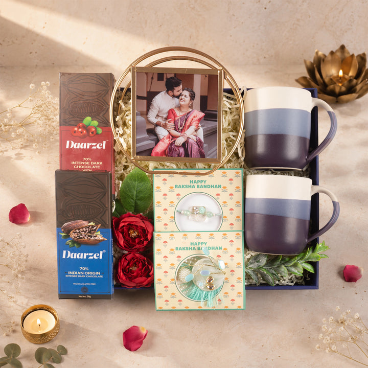 Sweet Essence Rakhi Hamper - For Bhaiya and Bhabhi