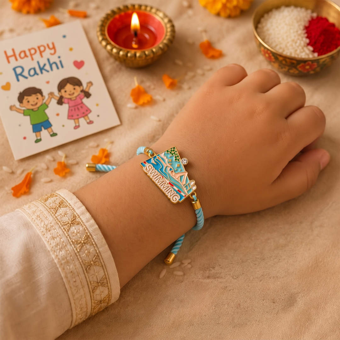 Swimming Enthusiast Rakhi Bracelet