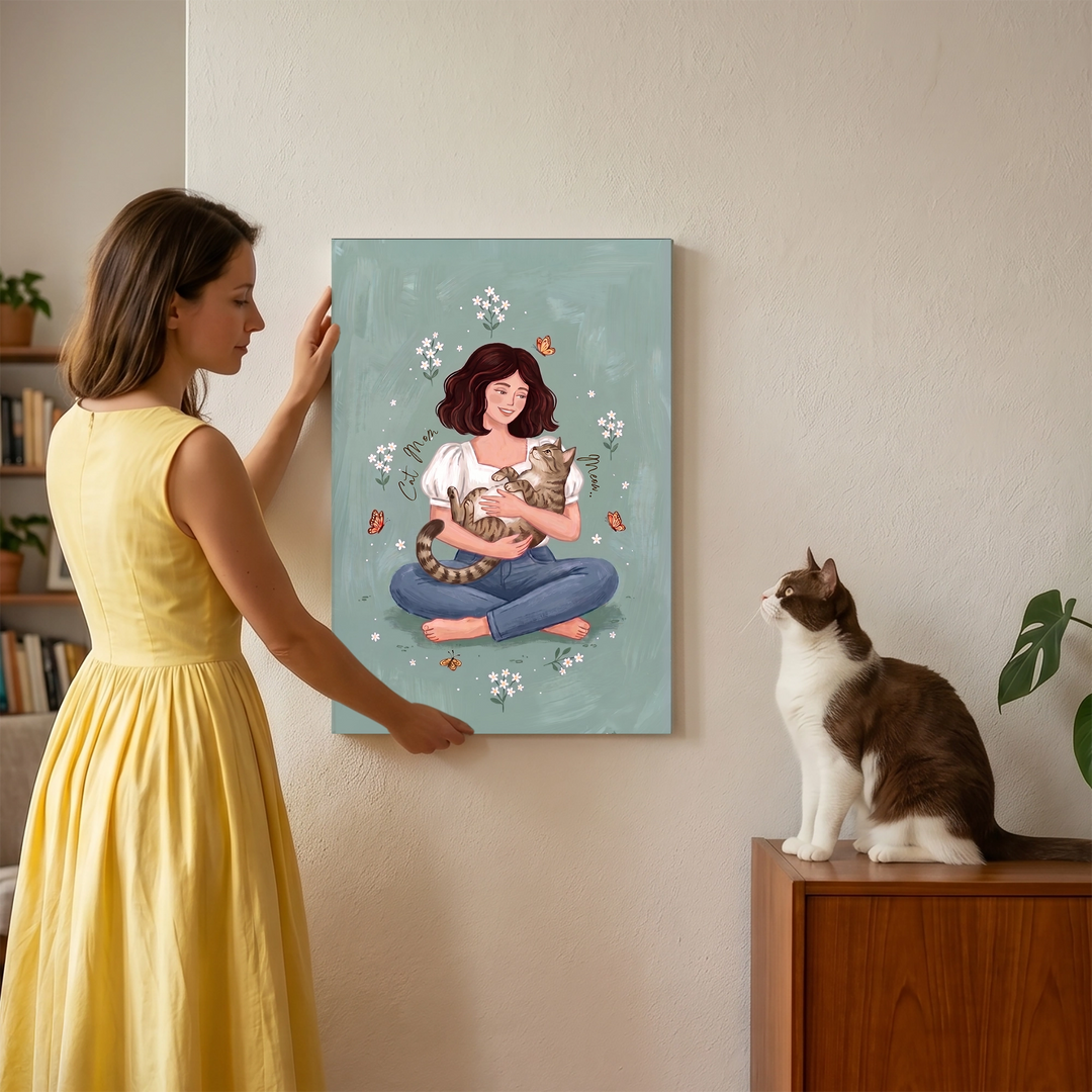 The Cat Mum | Canvas Frame