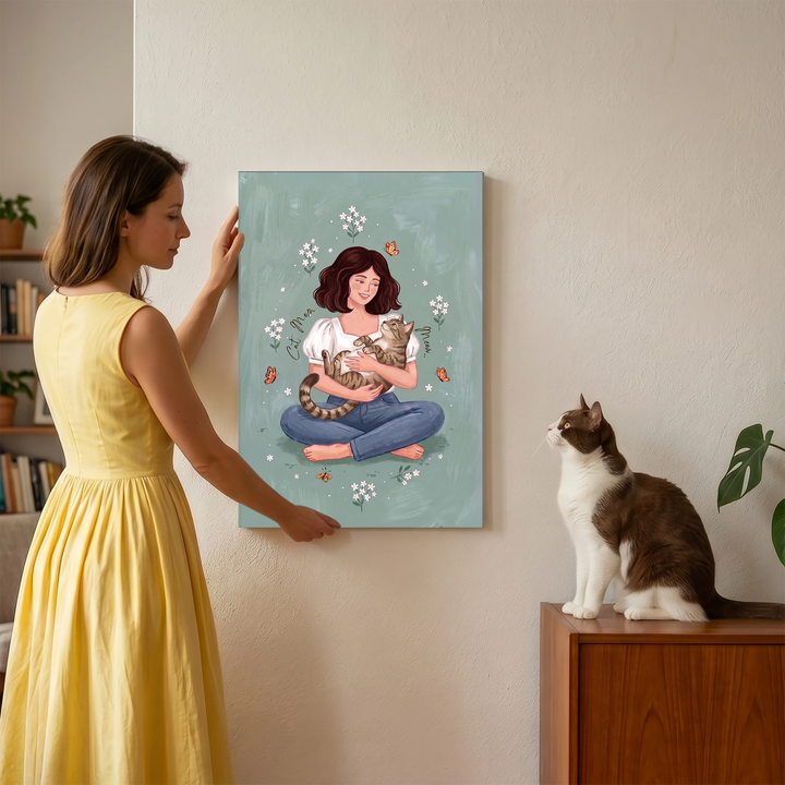 The Cat Mum | Canvas Frame