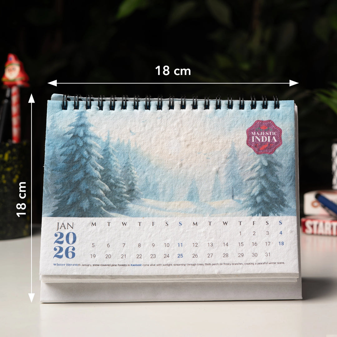Traditional Seed Paper Wiro Calendar