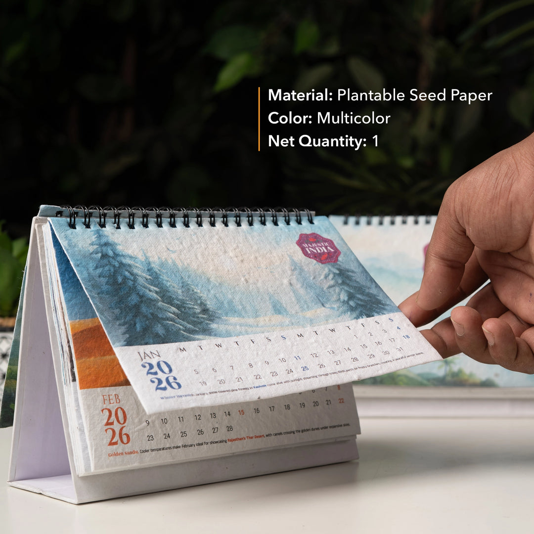 Traditional Seed Paper Wiro Calendar