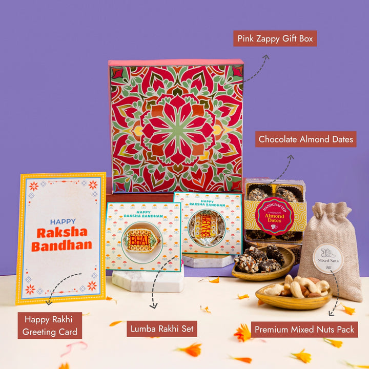 Traditional Ties Rakhi Hamper - For Bhaiya and Bhabhi