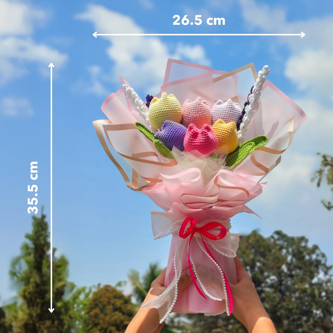 Twirling Tulips Crochet Bouquet