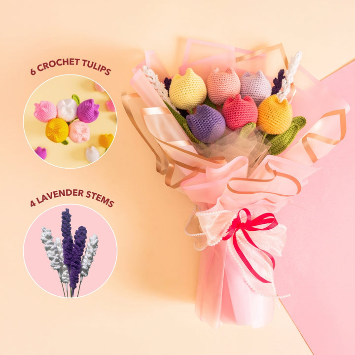 Twirling Tulips Crochet Bouquet