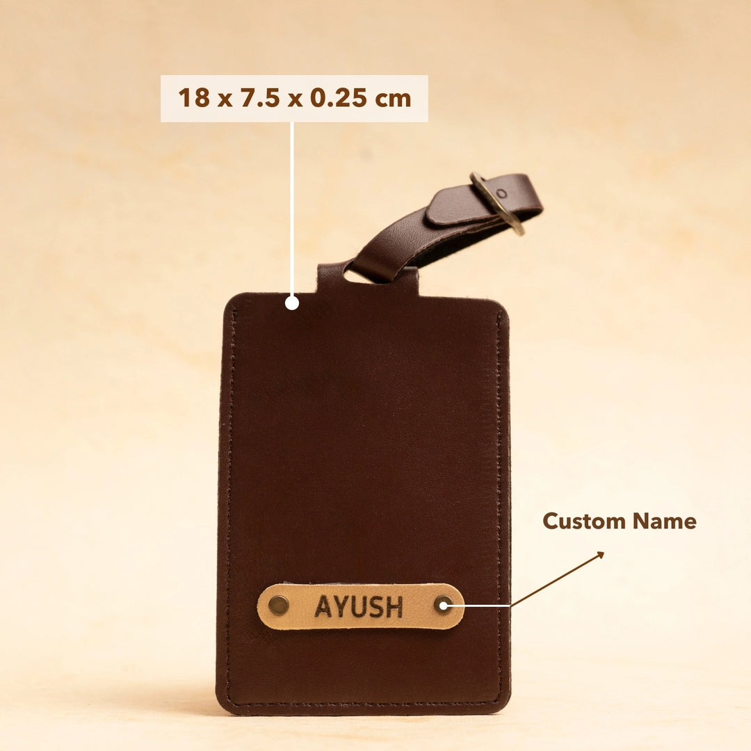 Vegan Leather Luggage Tag