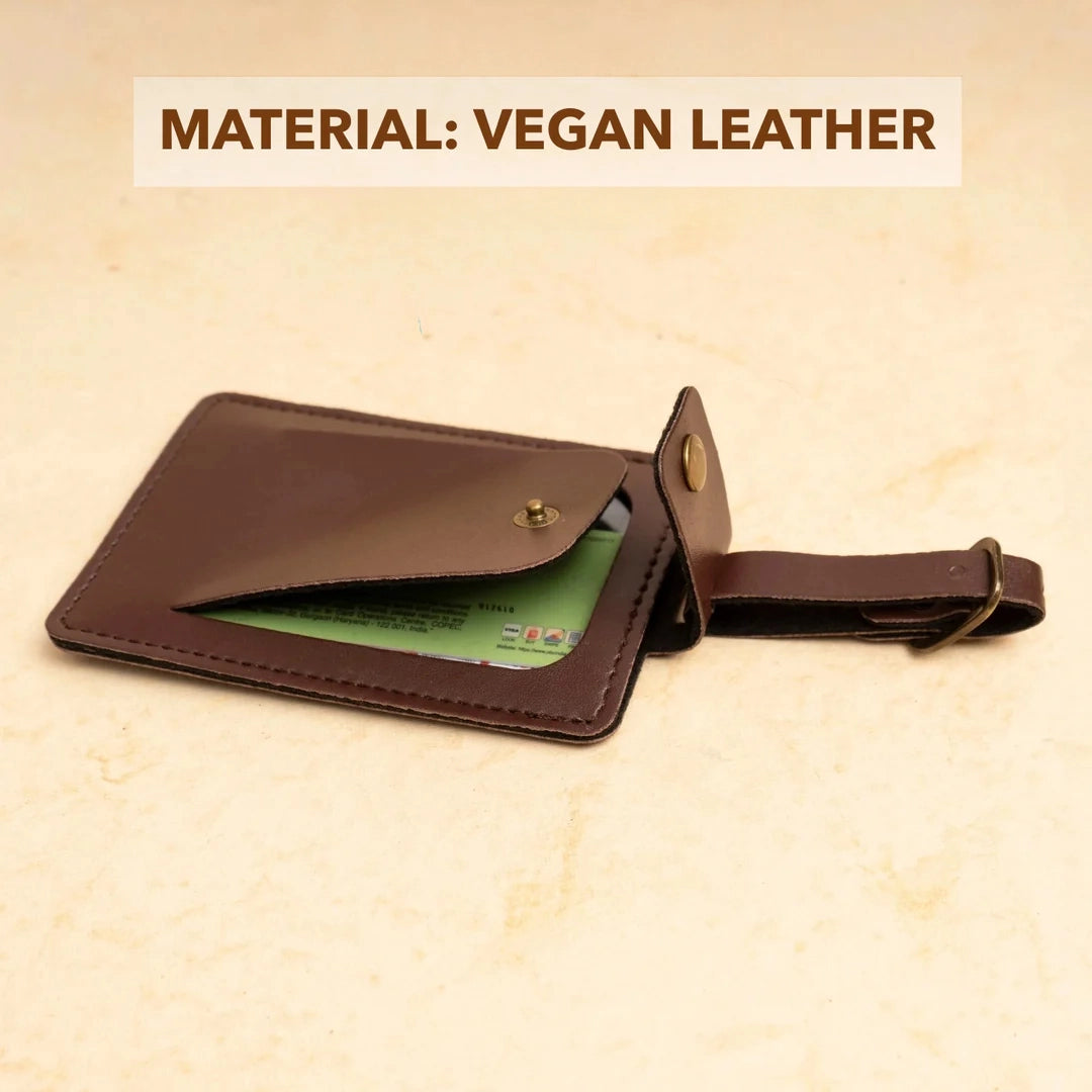Vegan Leather Luggage Tag