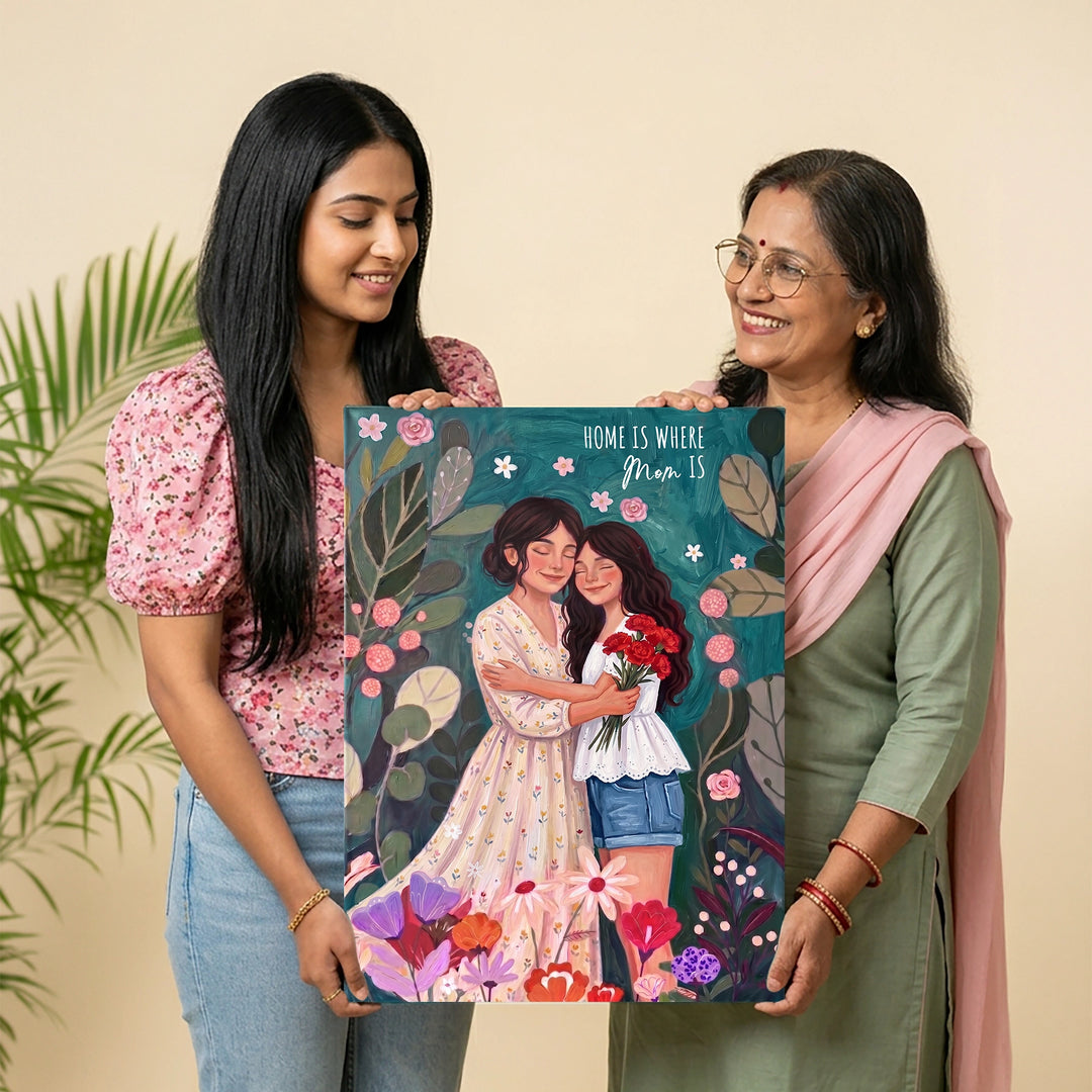 Where Love Blooms - Mother and Daughter | Canvas Print
