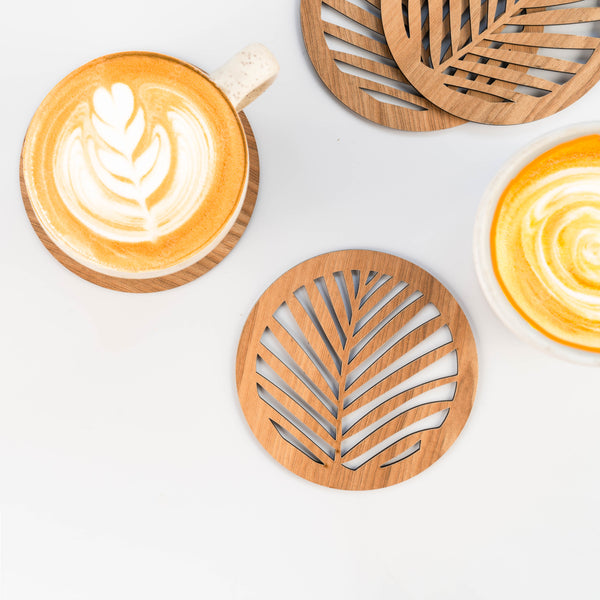 Leaf Wooden Coasters