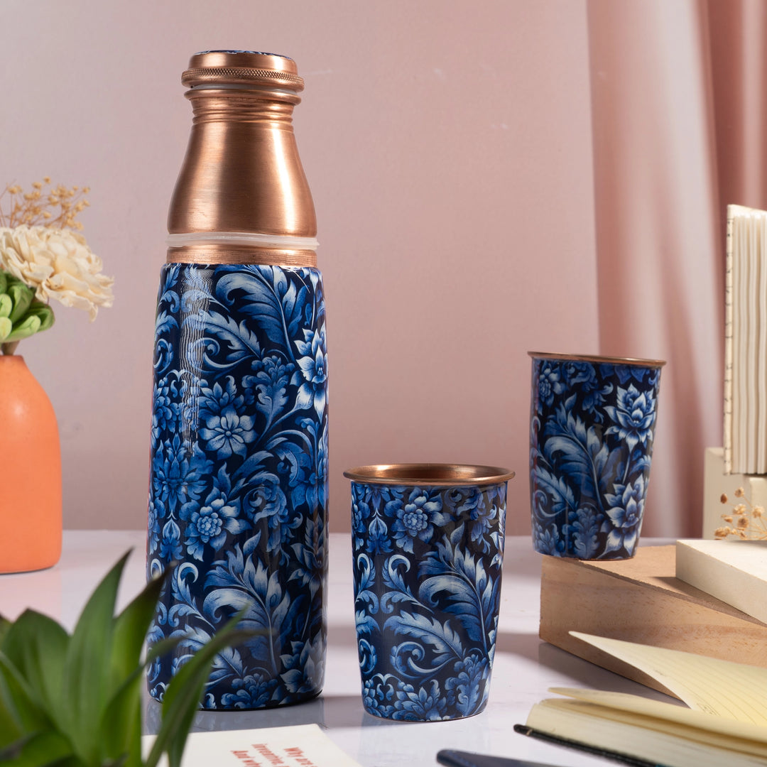 Aquatint Copper Bottle Set