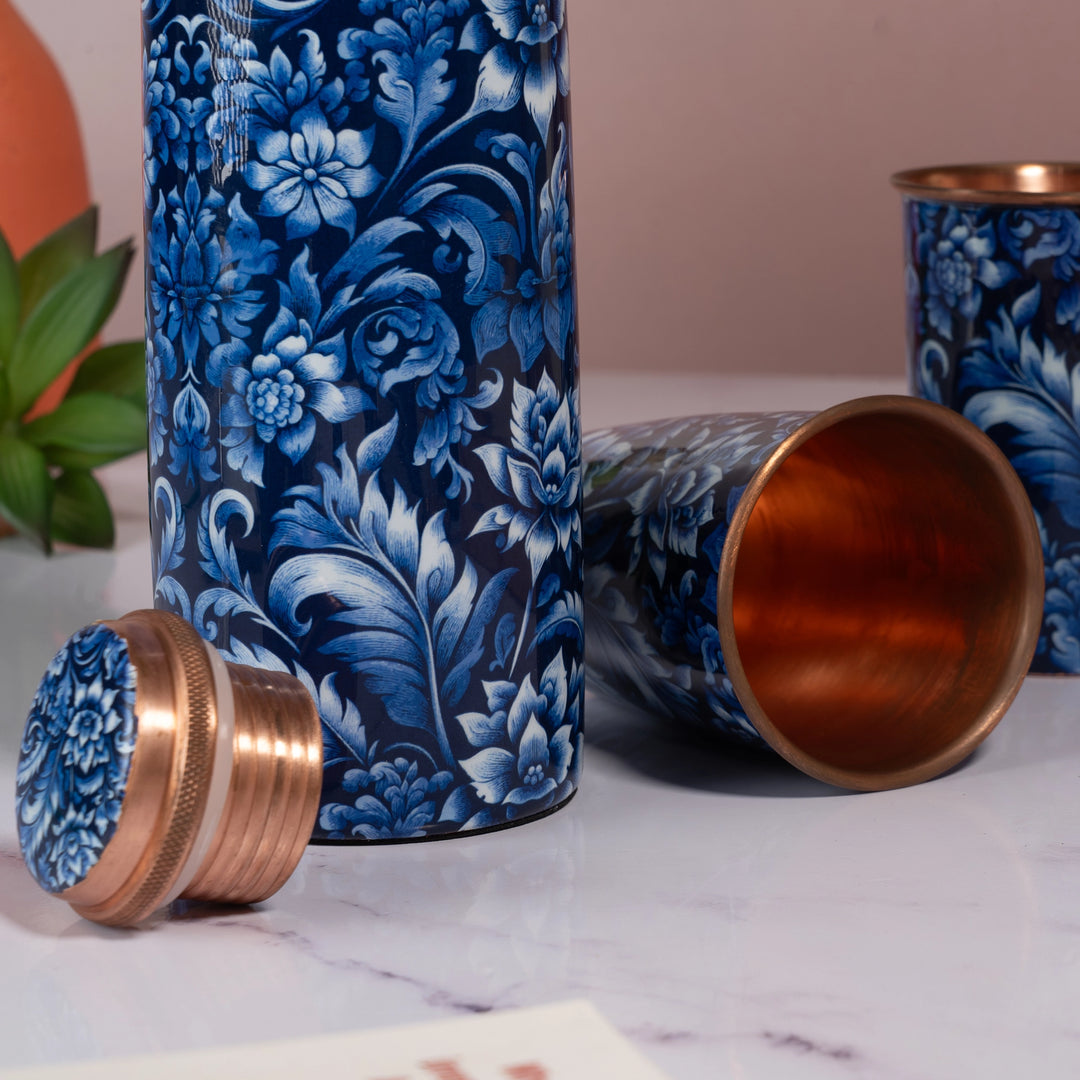 Aquatint Copper Bottle Set
