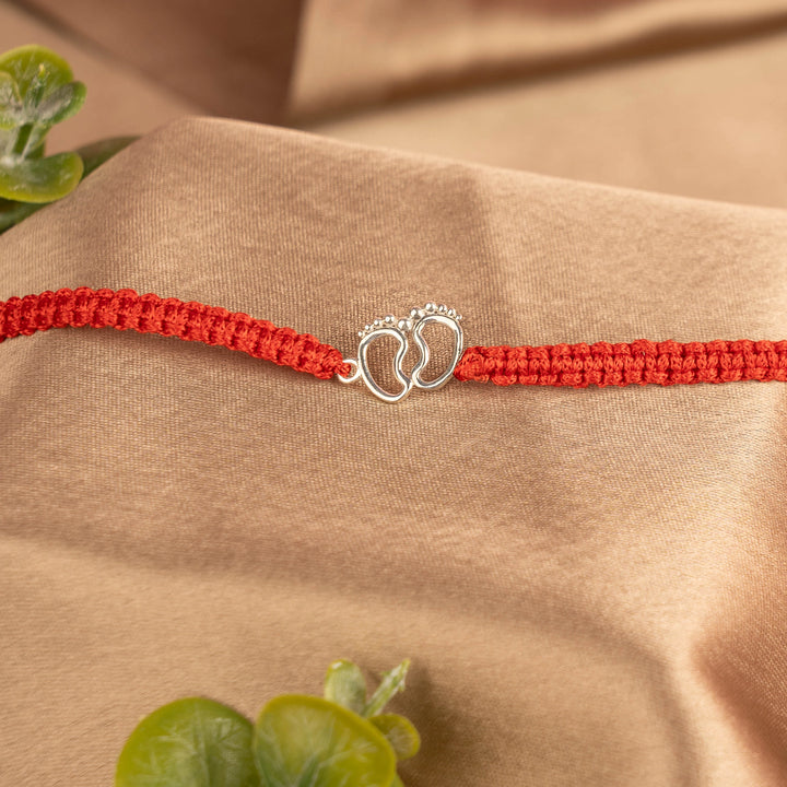Baby Footprint 925 Silver Rakhi