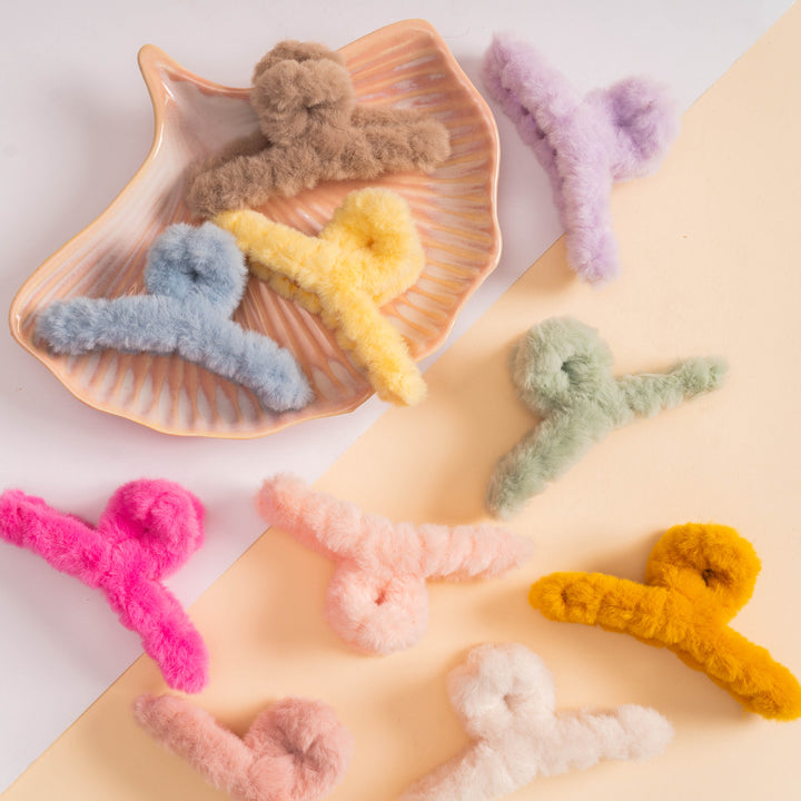 Fur Hair Claw Clip