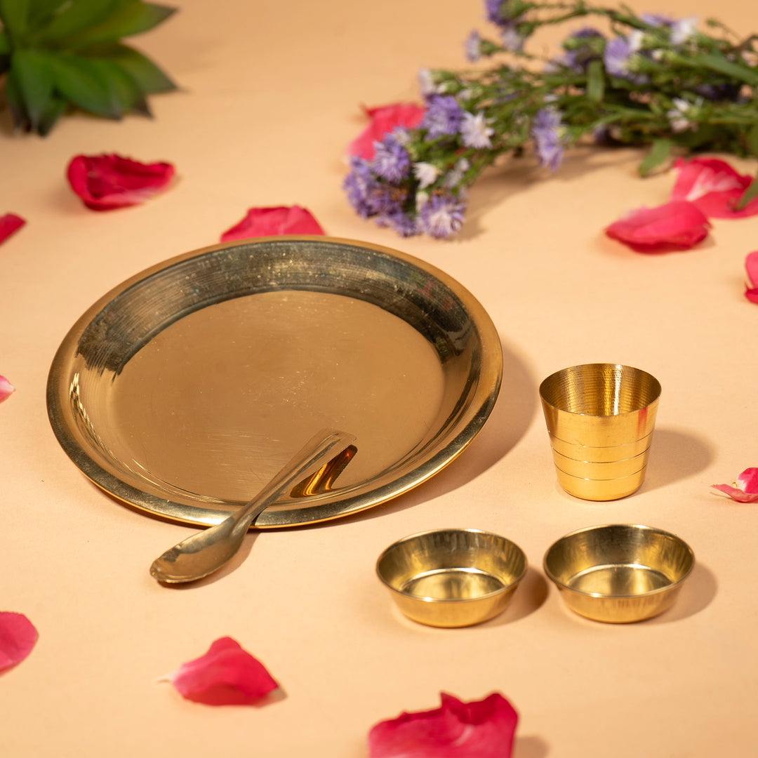 Brass Bhog Thali Set