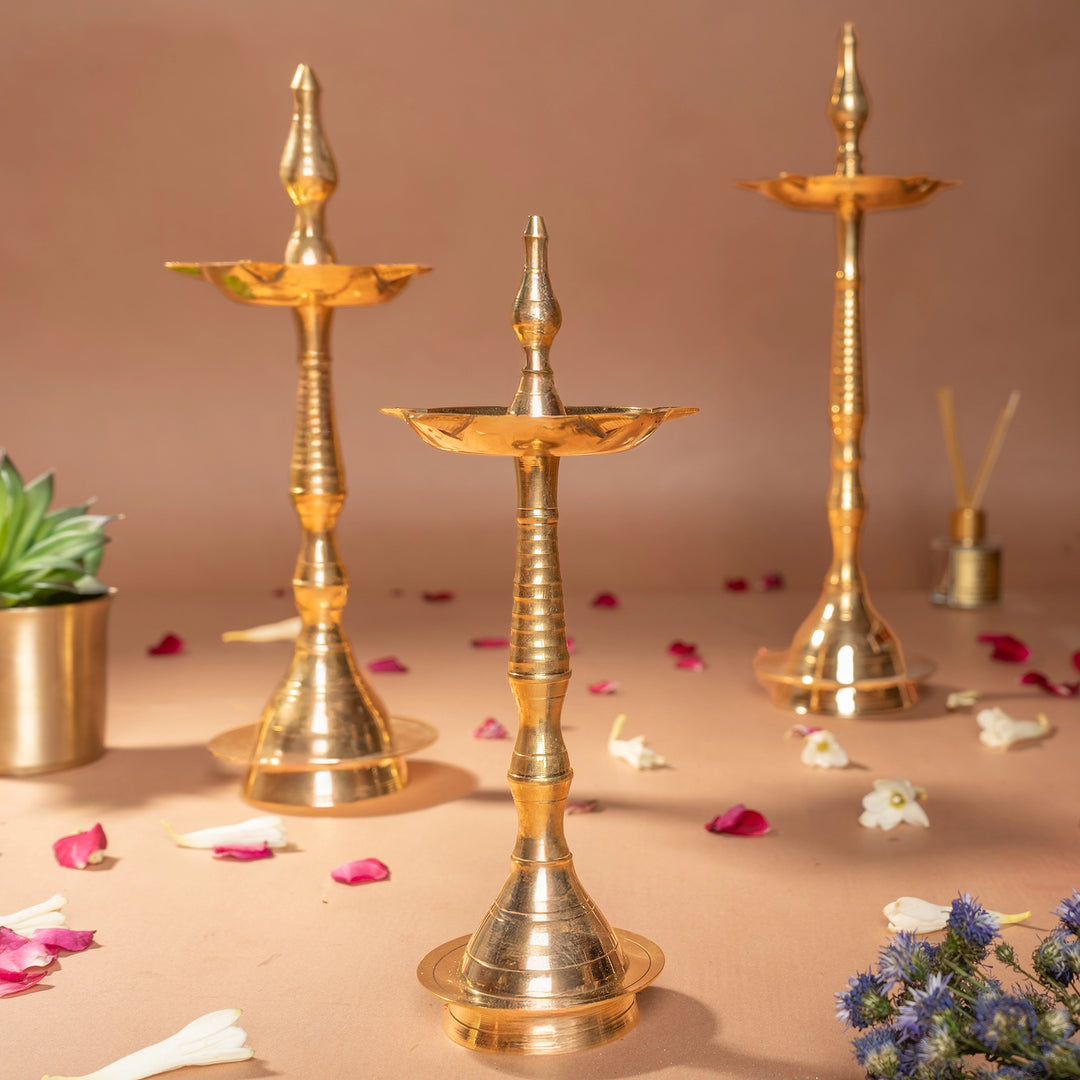Brass Pooja Light Stand