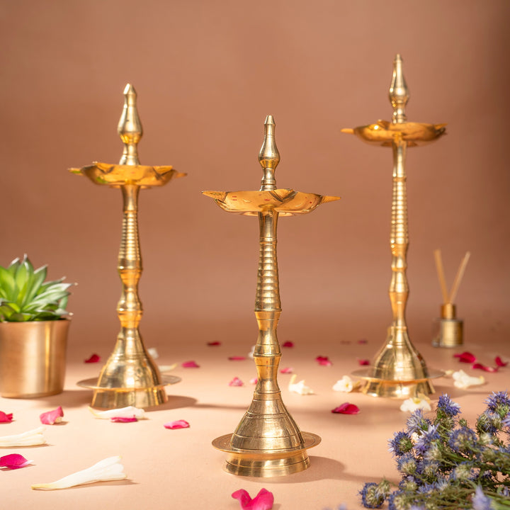 Brass Pooja Light Stand