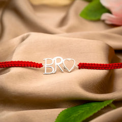 Bro 925 Silver Rakhi - Minimal Silver Rakhi for Brother