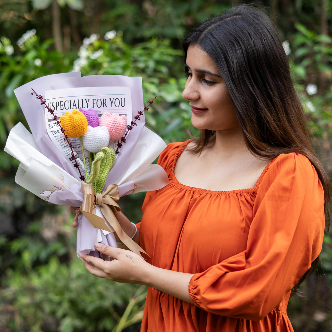 Crochet Tulip Bouquet