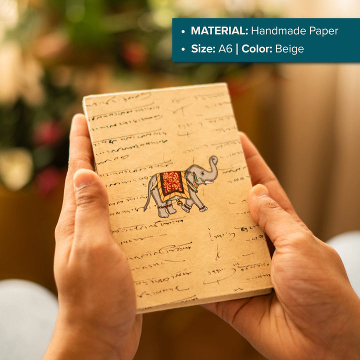 A7 Elephant Handmade Paper Notebook