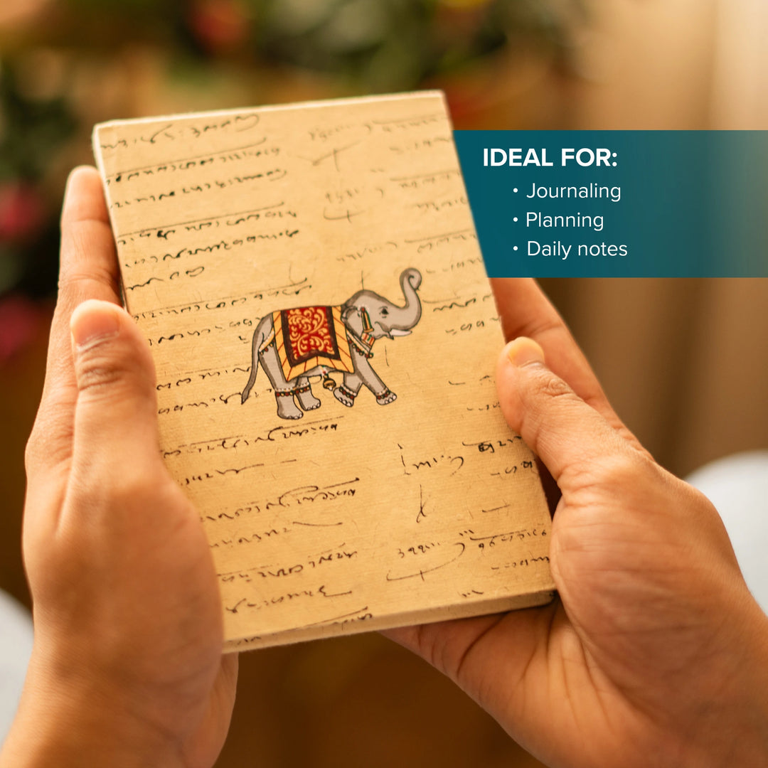 A7 Elephant Handmade Paper Notebook