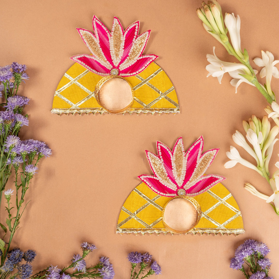 Fabric Lotus T-Light Holder