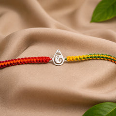 Ganesha 925 Silver Rakhi - Silver Rakhi for Brother