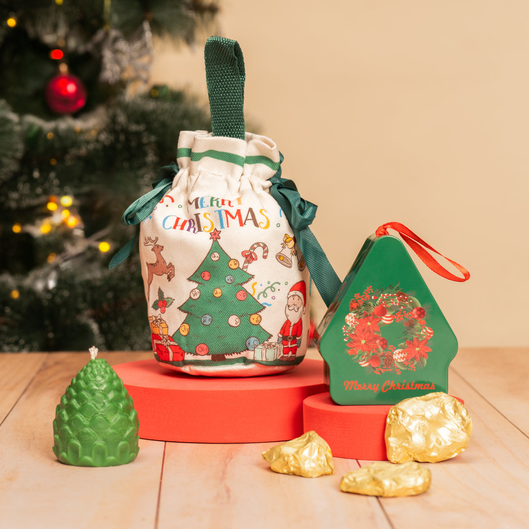 Trick or Treat Christmas Gift Bag with Almond Rocks Candle The