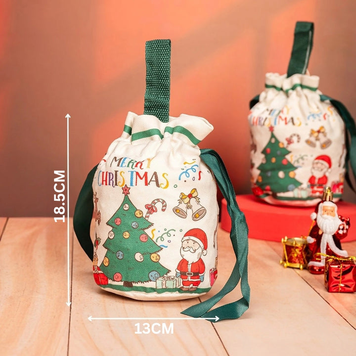 Green Drawstring Gift Bag