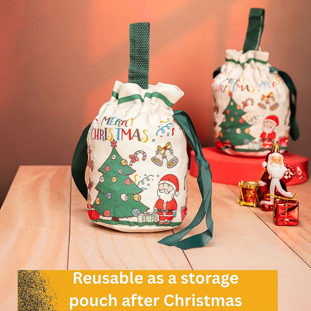 Green Drawstring Gift Bag