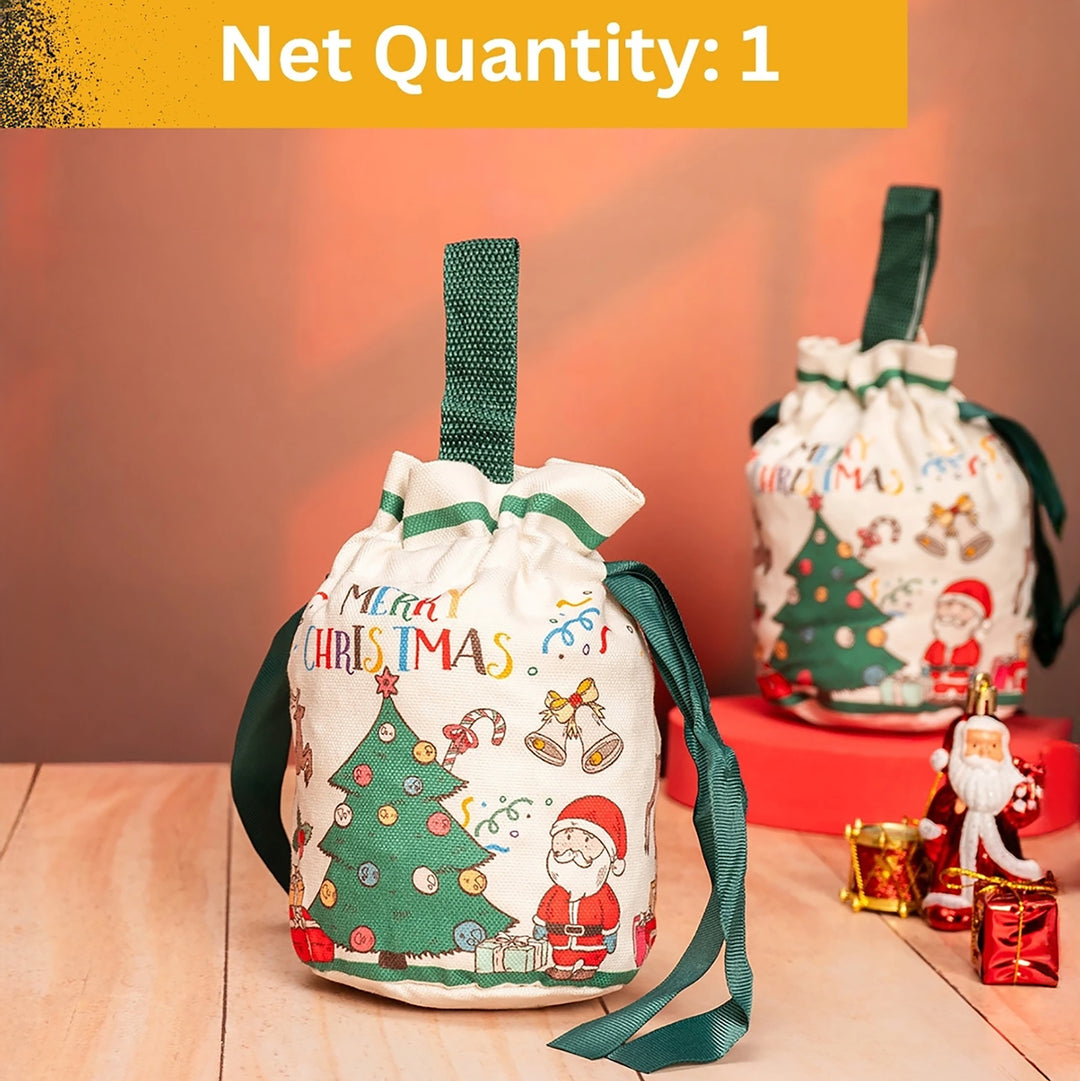 Green Drawstring Gift Bag