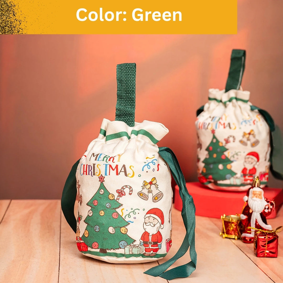 Green Drawstring Gift Bag