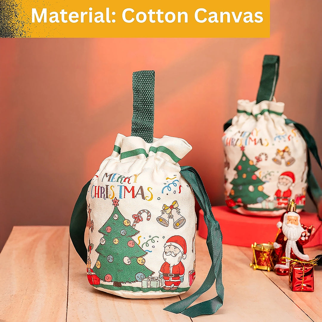 Green Drawstring Gift Bag