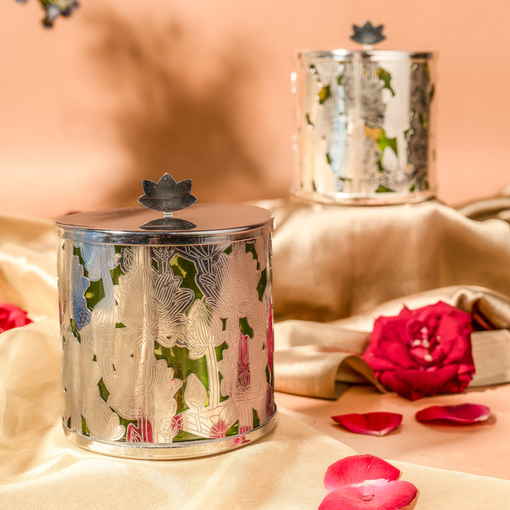 Green Blossom Jar - Set of 2