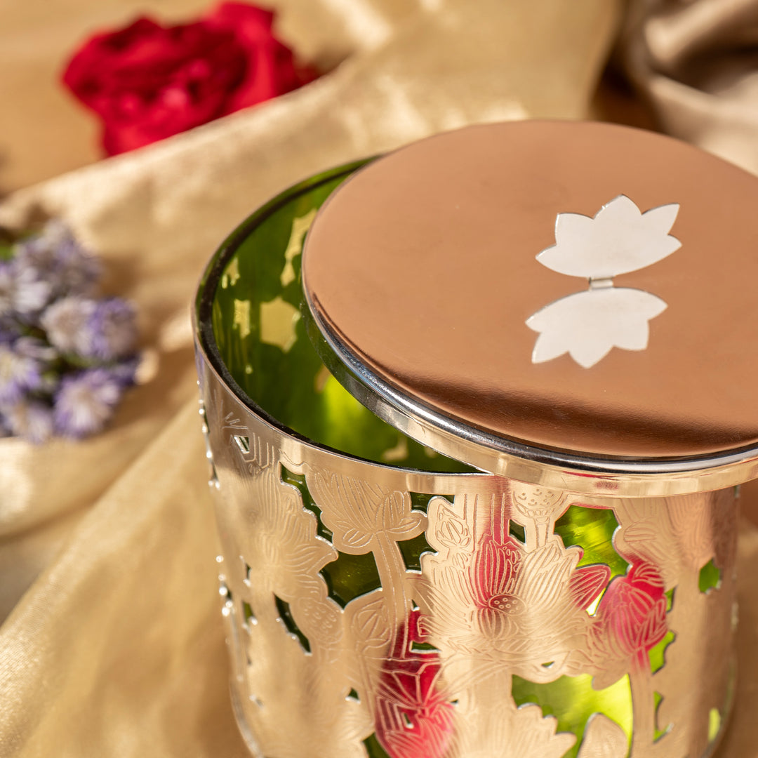 Green Blossom Jar - Set of 2