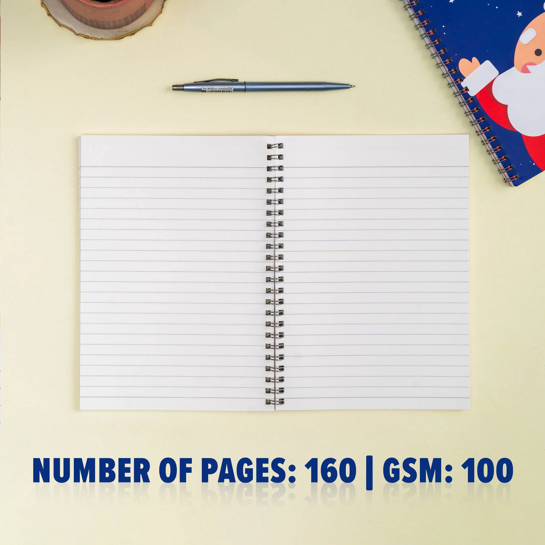 A5 Santa's Cheer Spiral Notebook