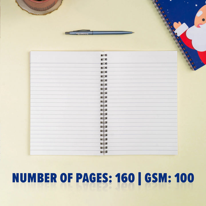 A5 Santa's Cheer Spiral Notebook