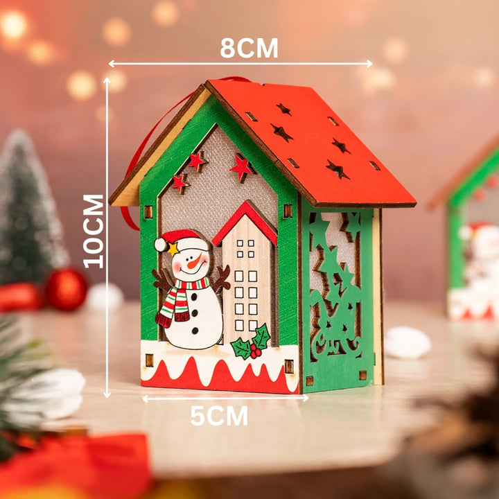 LED Santa House Hanging