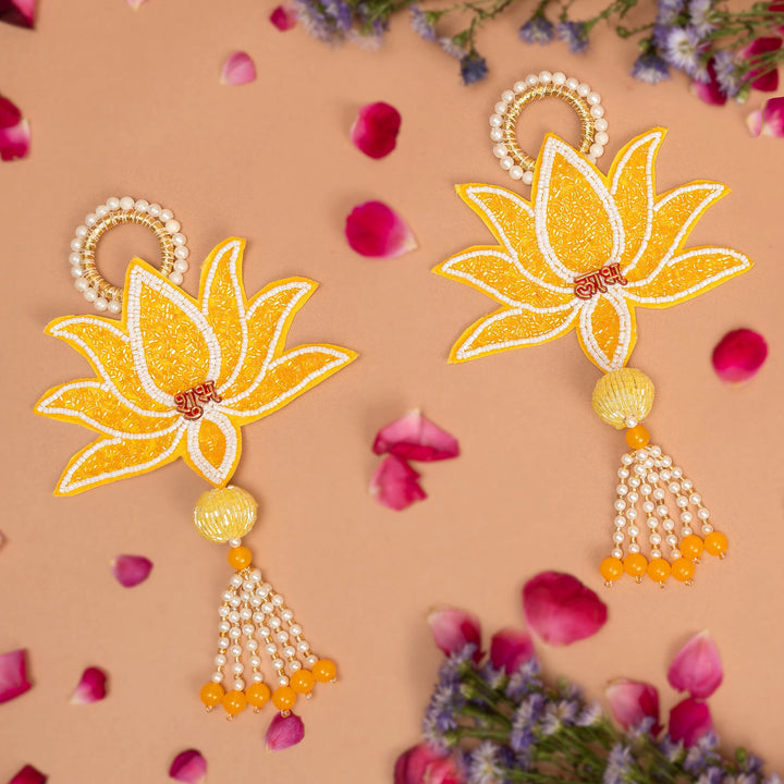 Beaded Lotus Hangings