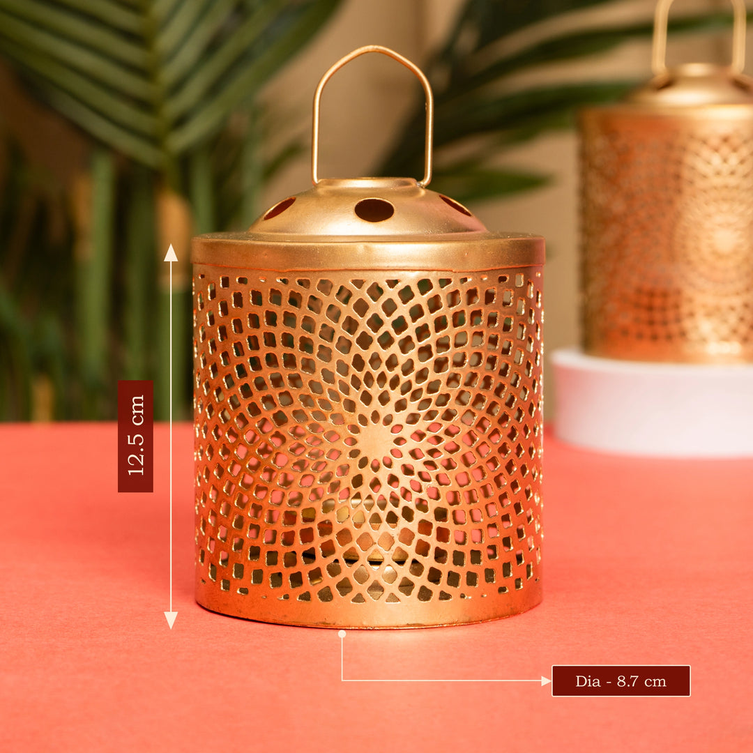 Metal T-Light Candle Lantern
