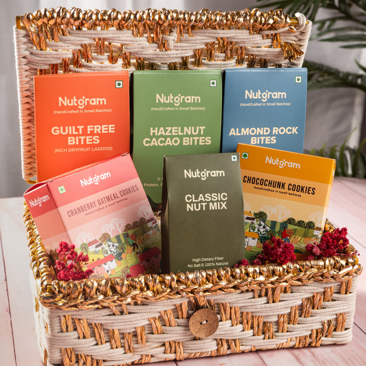 Nutty Delights | Chocolate & Nut Treats Gift Basket