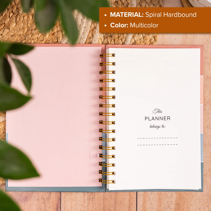 A5 Pastel Daily Spiral Hardbound Planner