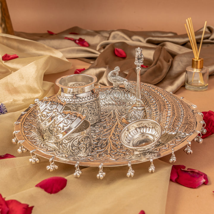 Peacock Pooja Thali Set