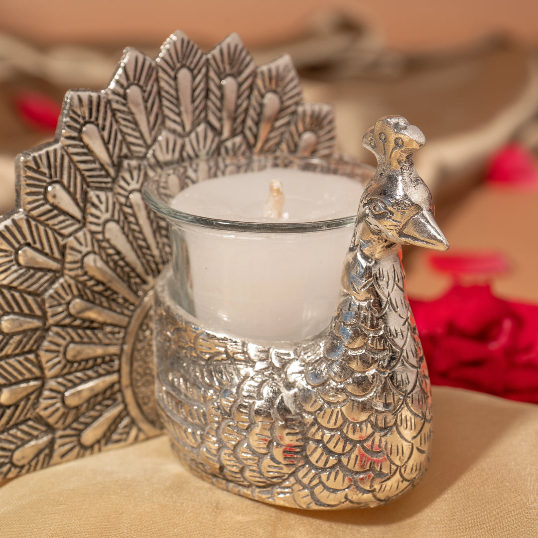 Peacock Train Candle