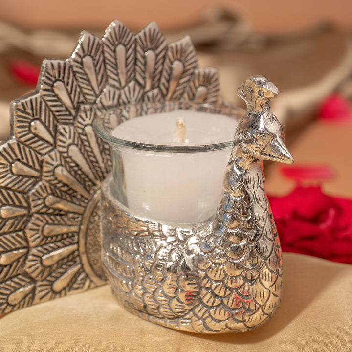 Peacock Train Candle