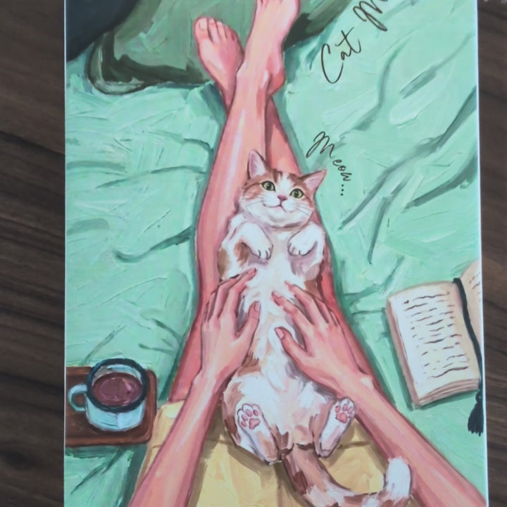Meow Mornings | Canvas Frame